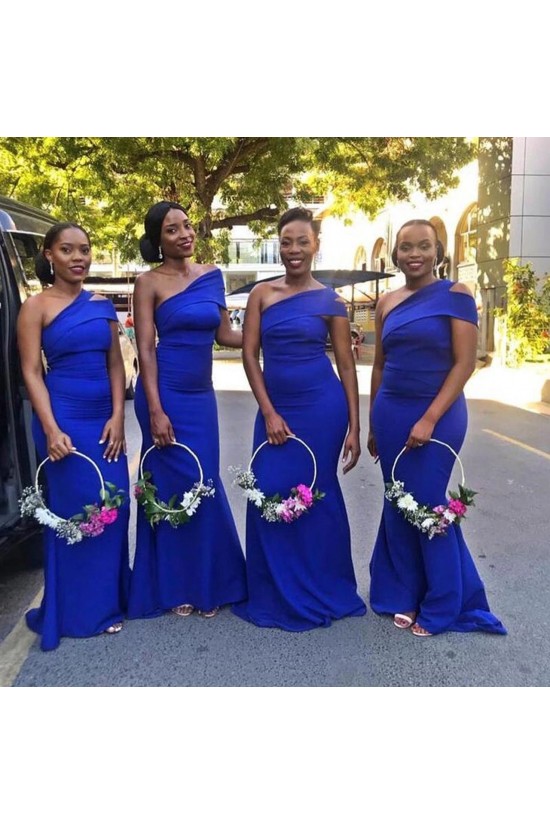 Long Royal Blue Mermaid One Shoulder Bridesmaid Dresses 902233 Long Royal Blue Mermaid One Shoulder Bridesmaid Dresses 902233