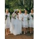 Short White Lace Bridesmaid Dresses with Sleeves 902234 Short White Lace Bridesmaid Dresses with Sleeves 902234