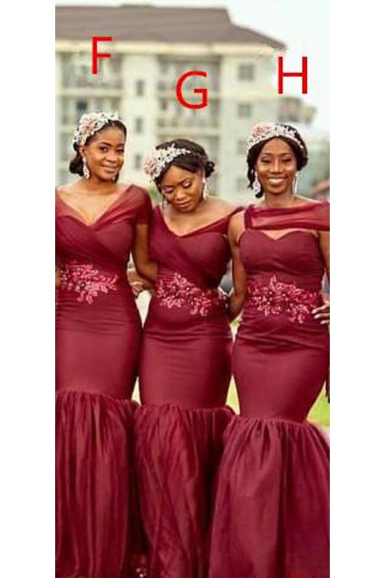 Mermaid Burgundy Long Bridesmaid Dresses 902245 Mermaid Burgundy Long Bridesmaid Dresses 902245