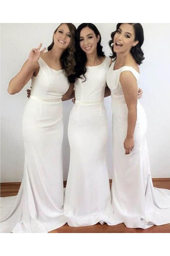 Long White Mermaid Bridesmaid Dresses 902253 Long White Mermaid Bridesmaid Dresses 902253