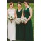 Long Green Chiffon V Neck Bridesmaid Dresses 902289