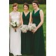 Long Green Chiffon V Neck Bridesmaid Dresses 902289 Long Green Chiffon V Neck Bridesmaid Dresses 902289