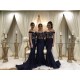Long Navy Blue Mermaid Lace Off the Shoulder Bridesmaid Dresses 902305 Long Navy Blue Mermaid Lace Off the Shoulder Bridesmaid Dresses 902305
