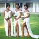 Long White Sheath Off the Shoulder Bridesmaid Dresses with Slit 902306 Long White Sheath Off the Shoulder Bridesmaid Dresses with Slit 902306