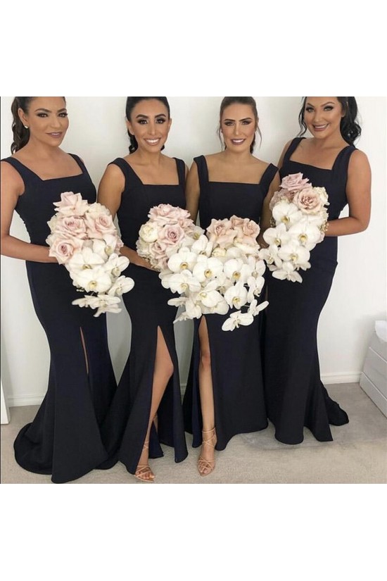 Long Black Mermaid Floor Length Bridesmaid Dresses 902308 Long Black Mermaid Floor Length Bridesmaid Dresses 902308