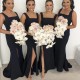 Long Black Mermaid Floor Length Bridesmaid Dresses 902308 Long Black Mermaid Floor Length Bridesmaid Dresses 902308