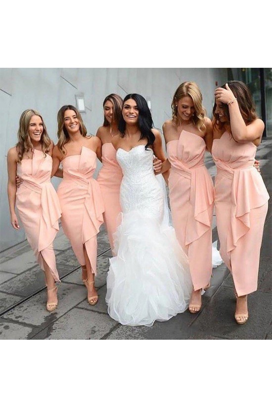 Short Pink Strapless Bridesmaid Dresses 902319 Short Pink Strapless Bridesmaid Dresses 902319
