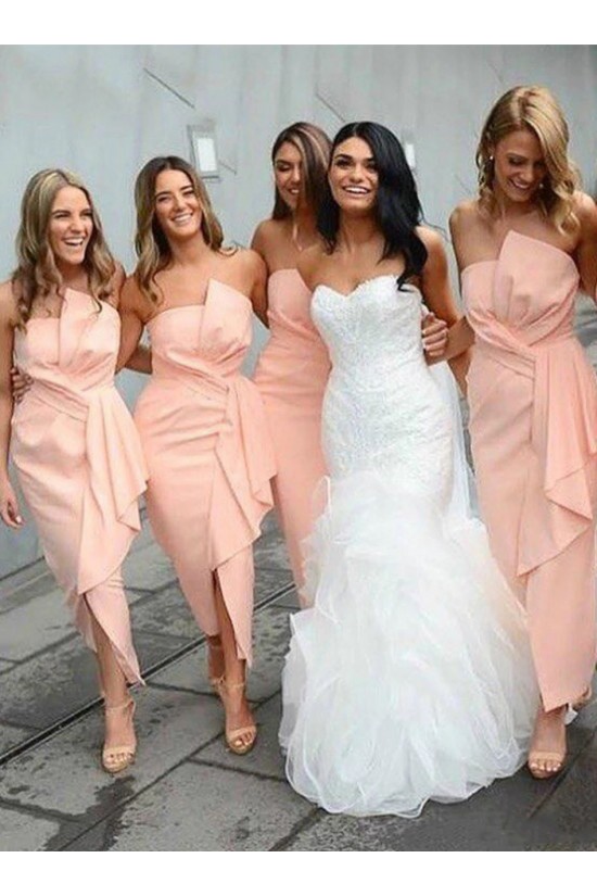 Short Pink Strapless Bridesmaid Dresses 902319 Short Pink Strapless Bridesmaid Dresses 902319