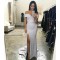 Long Off the Shoulder Floor Length Bridesmaid Dresses 902339