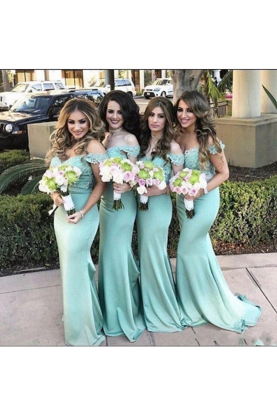 Long Mermaid Off the Shoulder Lace Bridesmaid Dresses 902340 Long Mermaid Off the Shoulder Lace Bridesmaid Dresses 902340