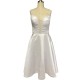 Short White Spaghetti Straps Beaded Bridesmaid Dresses 902345