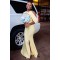 Long Yellow Mermaid Beaded Lace Bridesmaid Dresses 902354