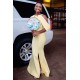 Long Yellow Mermaid Beaded Lace Bridesmaid Dresses 902354 Long Yellow Mermaid Beaded Lace Bridesmaid Dresses 902354