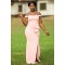 Long Pink Mermaid Off the Shoulder Bridesmaid Dresses 902356
