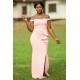 Long Pink Mermaid Off the Shoulder Bridesmaid Dresses 902356 Long Pink Mermaid Off the Shoulder Bridesmaid Dresses 902356