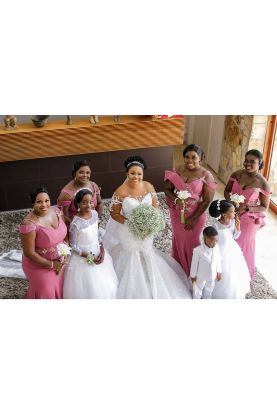 Long Mermaid Off the Shoulder Plus Size Bridesmaid Dresses 902362 Long Mermaid Off the Shoulder Plus Size Bridesmaid Dresses 902362