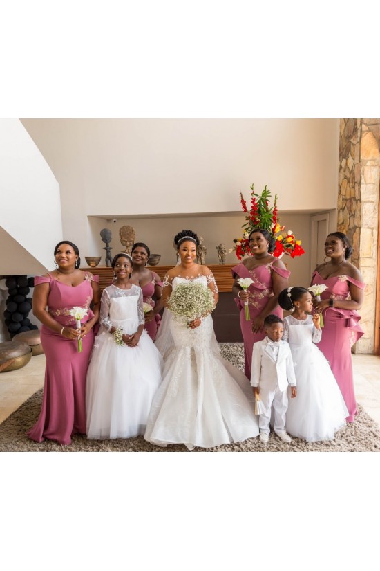 Long Mermaid Off the Shoulder Plus Size Bridesmaid Dresses 902362 Long Mermaid Off the Shoulder Plus Size Bridesmaid Dresses 902362