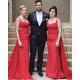 Long Red Mermaid Lace Bridesmaid Dresses 902370 Long Red Mermaid Lace Bridesmaid Dresses 902370
