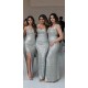 Long Silver Sequin Floor Length Bridesmaid Dresses 902373 Long Silver Sequin Floor Length Bridesmaid Dresses 902373