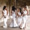 Long White Mermaid One Shoulder Bridesmaid Dresses 902384