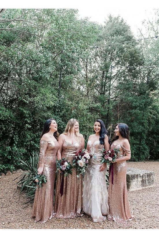 Long Sequin Floor Length Bridesmaid Dresses 902394 Long Sequin Floor Length Bridesmaid Dresses 902394