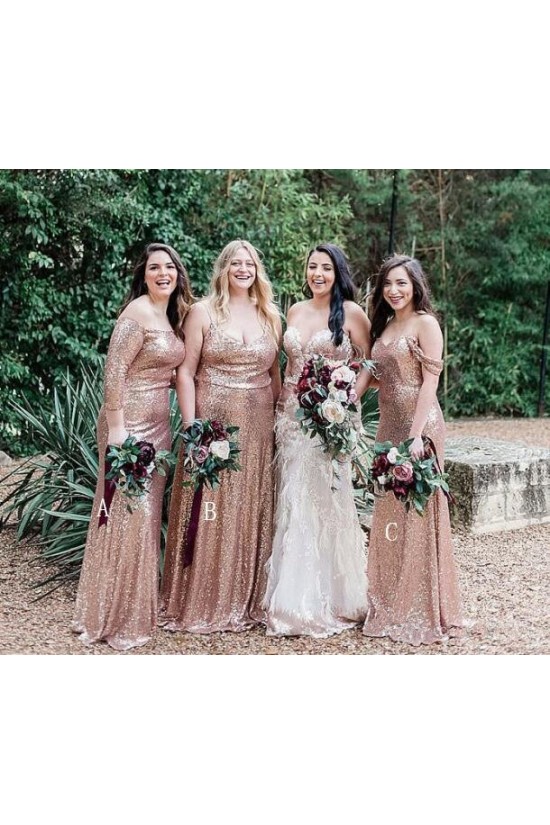 Long Sequin Floor Length Bridesmaid Dresses 902394 Long Sequin Floor Length Bridesmaid Dresses 902394