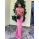 Long Mermaid Off the Shoulder Pink Bridesmaid Dresses 902395 Long Mermaid Off the Shoulder Pink Bridesmaid Dresses 902395
