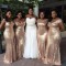 Long Sequin Mermaid Sparkle Bridesmaid Dresses 902396