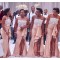 Long Mermaid Lace Floor Length Bridesmaid Dresses 902403