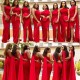 Long Red One Shoulder Bridesmaid Dresses 902411 Long Red One Shoulder Bridesmaid Dresses 902411