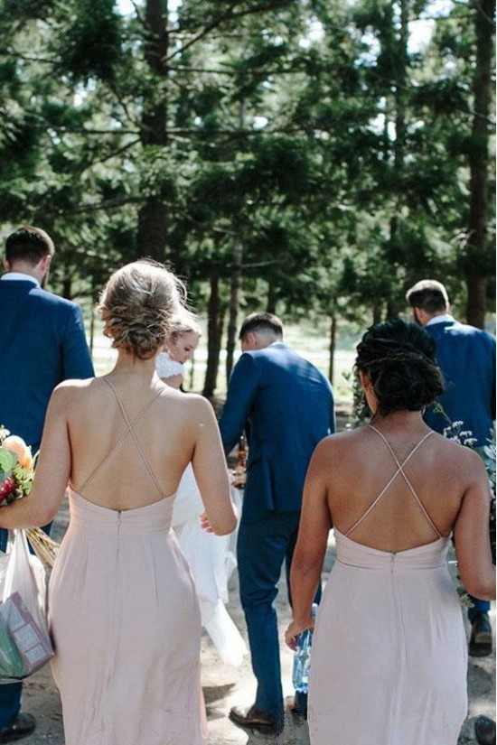 Sheath/Column V Neck Long Bridesmaid Dresses 902417 Sheath/Column V Neck Long Bridesmaid Dresses 902417