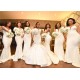 Long White Mermaid Bridesmaid Dresses 902419