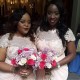 Long Pink Chiffon and Lace Bridesmaid Dresses 902426
