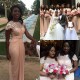 Long Pink Chiffon and Lace Bridesmaid Dresses 902426