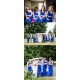 Long Royal Blue One Shoulder Chiffon Bridesmaid Dresses 902441