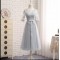 Short Lace and Tulle Bridesmaid Dresses with Sleeves 902446