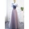 Long Tulle Floor Length Bridesmaid Dresses with Sleeves 902447