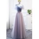 Long Tulle Floor Length Bridesmaid Dresses with Sleeves 902447 Long Tulle Floor Length Bridesmaid Dresses with Sleeves 902447