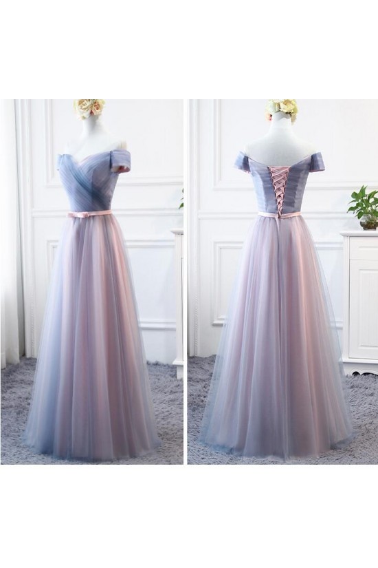 Long Tulle Floor Length Bridesmaid Dresses with Sleeves 902448 Long Tulle Floor Length Bridesmaid Dresses with Sleeves 902448