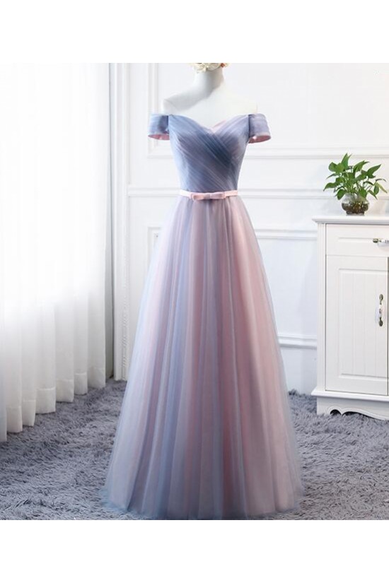 Long Tulle Floor Length Bridesmaid Dresses with Sleeves 902448 Long Tulle Floor Length Bridesmaid Dresses with Sleeves 902448