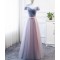 Long Tulle Floor Length Bridesmaid Dresses with Sleeves 902448