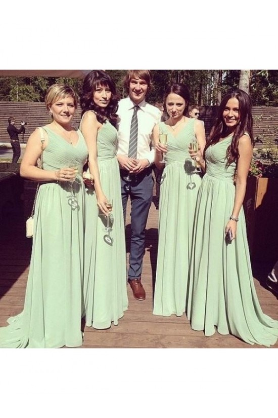 Long Chiffon V Neck Floor Length Bridesmaid Dresses 902450 Long Chiffon V Neck Floor Length Bridesmaid Dresses 902450