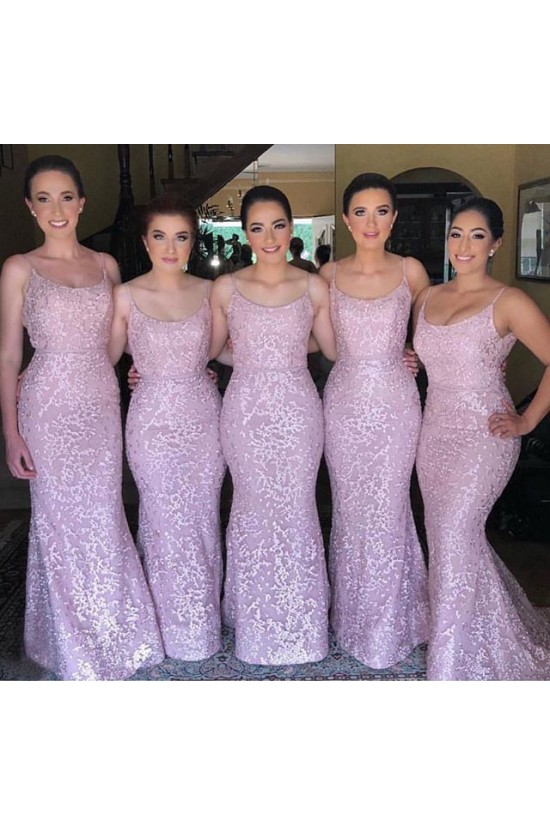 Long Mermaid Spaghetti Straps Lilac Bridesmaid Dresses 902452 Long Mermaid Spaghetti Straps Lilac Bridesmaid Dresses 902452