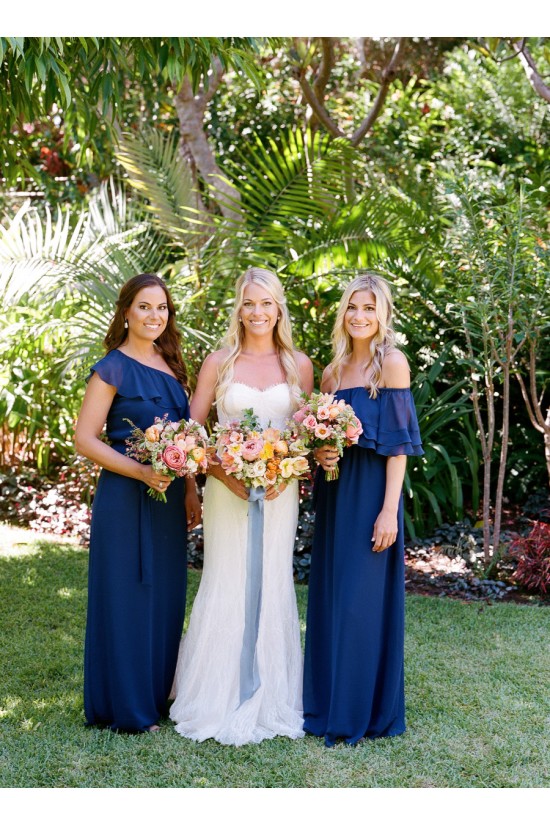 Long Royal Blue Chiffon Floor Length Bridesmaid Dresses 902459 Long Royal Blue Chiffon Floor Length Bridesmaid Dresses 902459