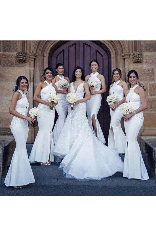 Long White Mermaid Bridesmaid Dresses 902460 Long White Mermaid Bridesmaid Dresses 902460