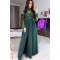 Long Green Floor Length Bridesmaid Dresses with Long Sleeves 902478