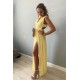 Long Yellow Chiffon V Neck Floor Length Bridesmaid Dresses 902480 Long Yellow Chiffon V Neck Floor Length Bridesmaid Dresses 902480