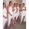 Asymmetrical White One Shoulder Bridesmaid Dresses 902485