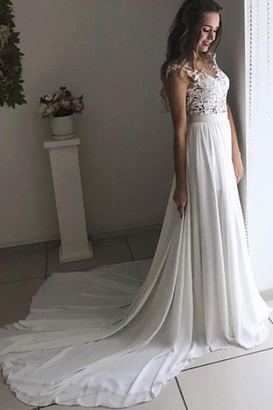 Elegant Chiffon and Lace Wedding Dresses Bridal Gowns 903005 Elegant Chiffon and Lace Wedding Dresses Bridal Gowns 903005