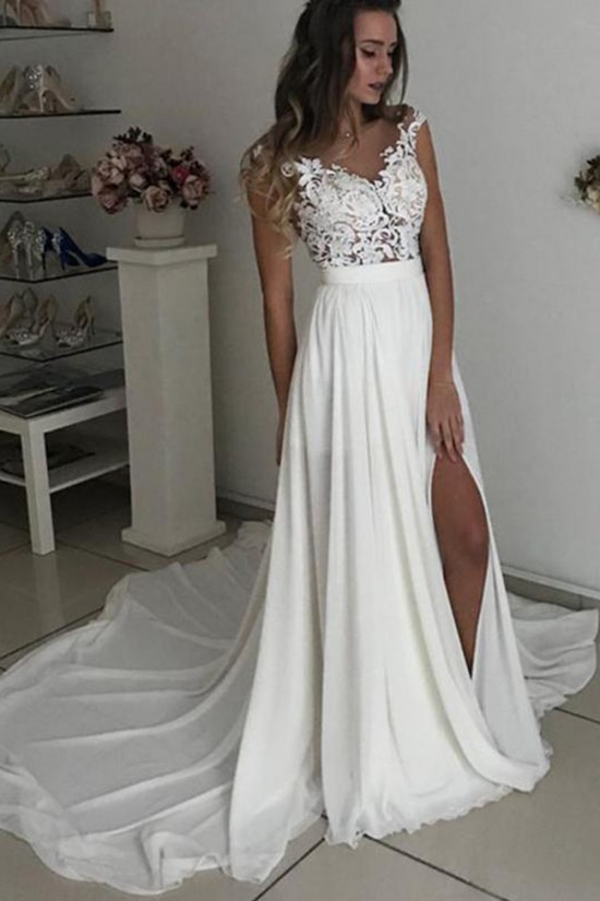 Elegant Chiffon and Lace Wedding Dresses Bridal Gowns 903005 Elegant Chiffon and Lace Wedding Dresses Bridal Gowns 903005